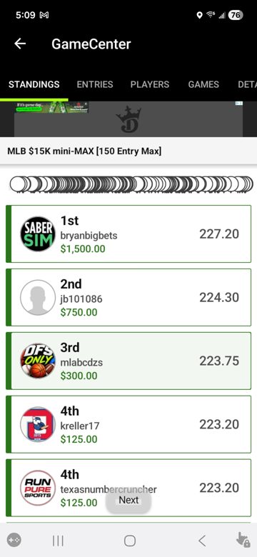 MLB $15K mini-MAX, 3rd place